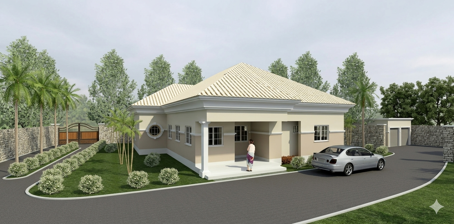 Three-bedroom bungalow with attached BQ