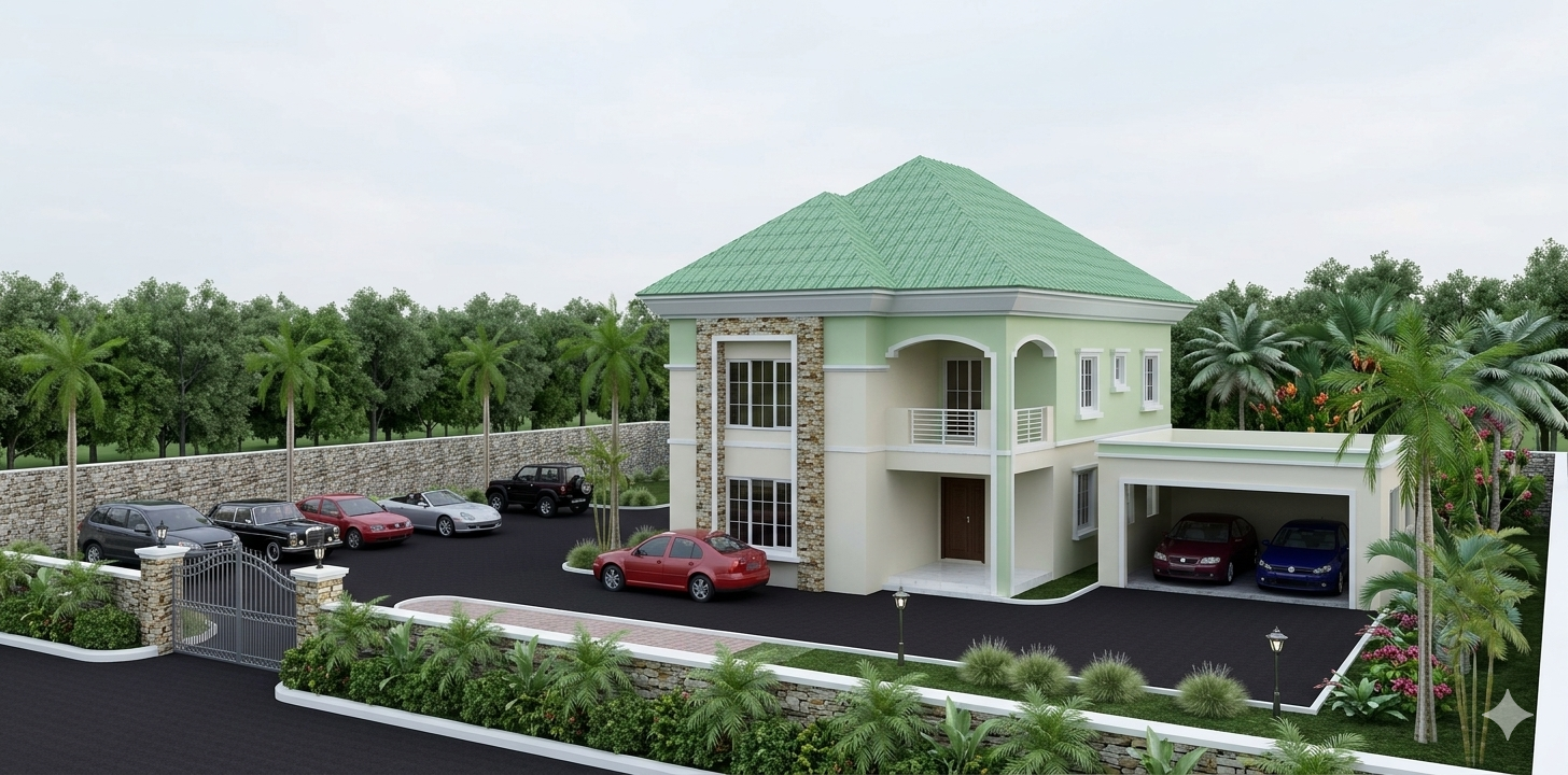 Contemporary four-bedroom duplex